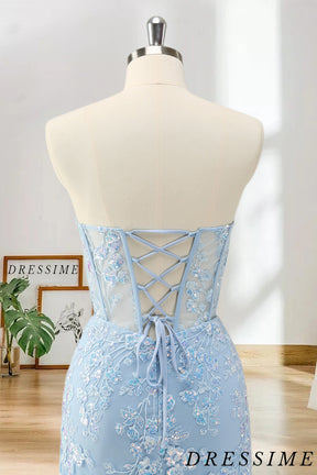 Dressime Bodycon Sweetheart Corset Short/Mini Homecoming Dress with Appliques dressime