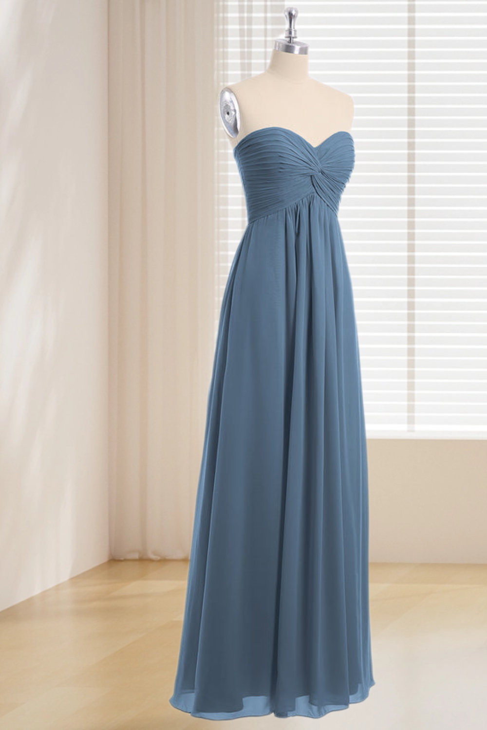 Dressime Plus Size A Line Sweetheart Chiffon Bridesmaid Dresses dressime