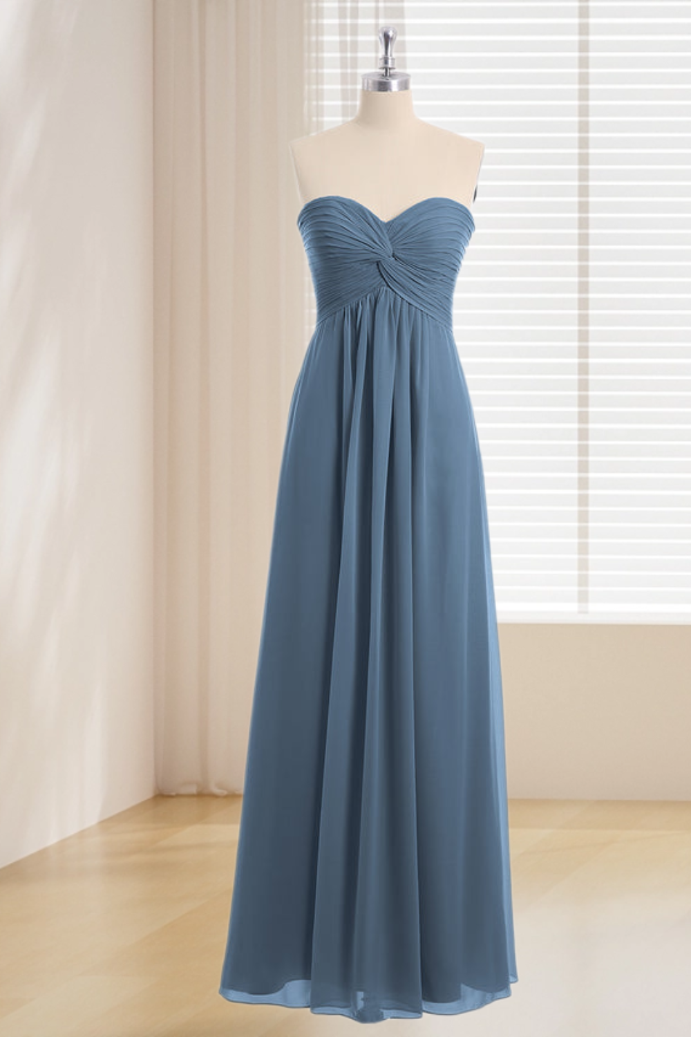 Dressime Plus Size A Line Sweetheart Chiffon Bridesmaid Dresses dressime