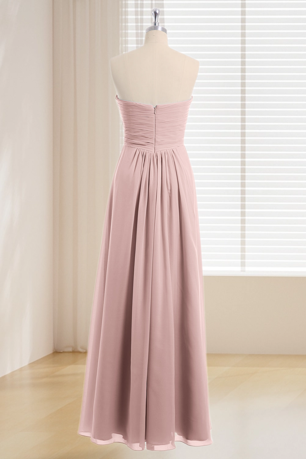 Dressime Plus Size Sweetheart Empire Chiffon Long Bridesmaid Dresses dressime