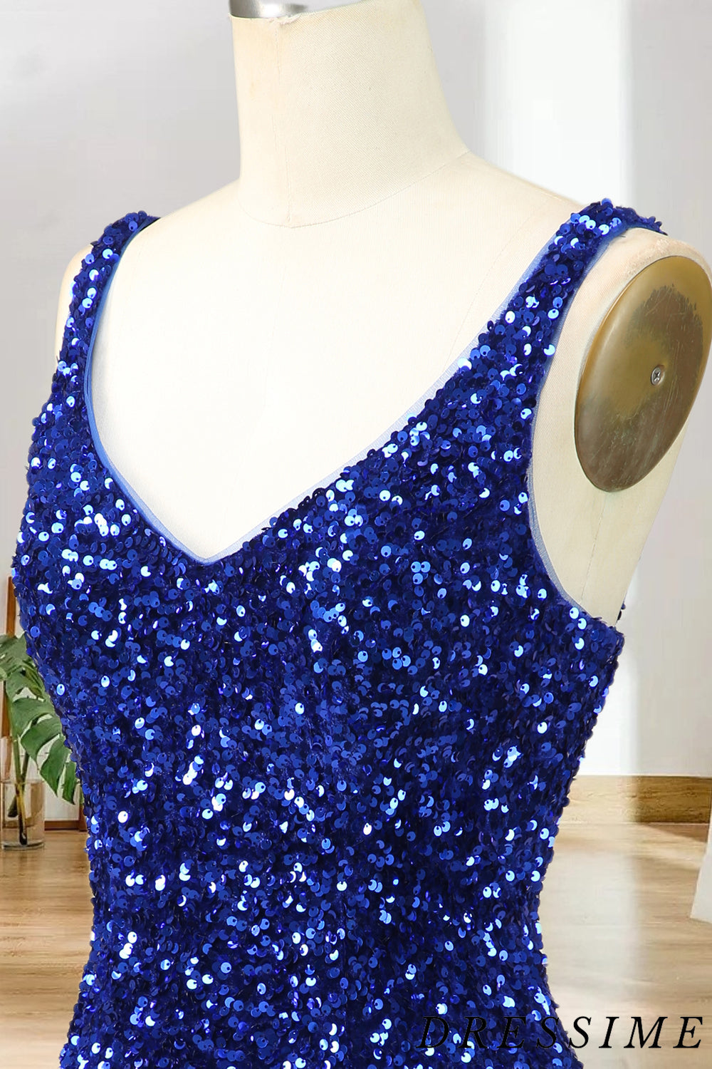 Dressime Sexy Sequin Homecoming Dresses Spaghetti Straps Sheath Open Back Short/Mini dressime