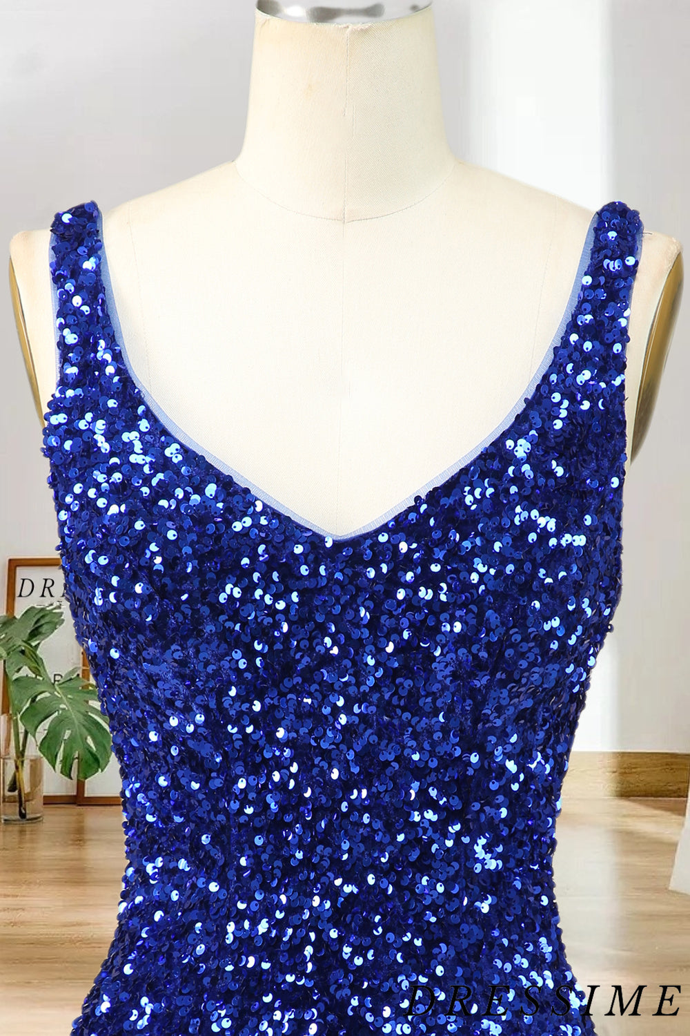 Dressime Sexy Sequin Homecoming Dresses Spaghetti Straps Sheath Open Back Short/Mini dressime