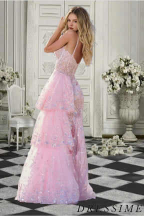 Dressime Sheath Sweetheart Slit Long Prom Dress With Sequin Appliques dressime