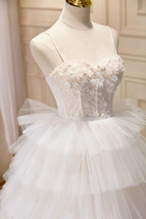 Dressime Ball Gown Spaghetti Straps Tulle Tiered Flower Princess Dress