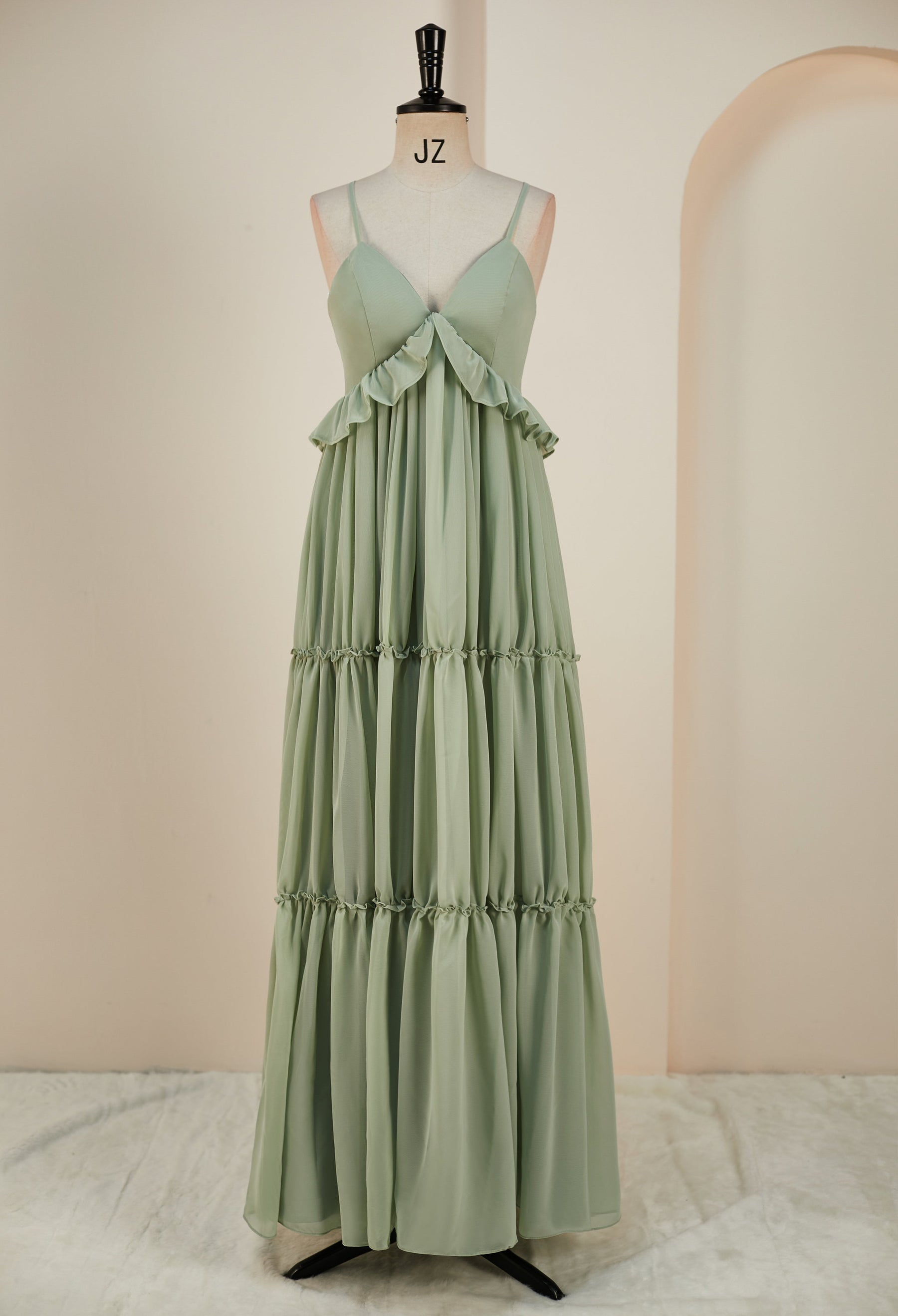 dressimeA-Line Spaghetti Straps Chiffon Bridesmaid Dresses 